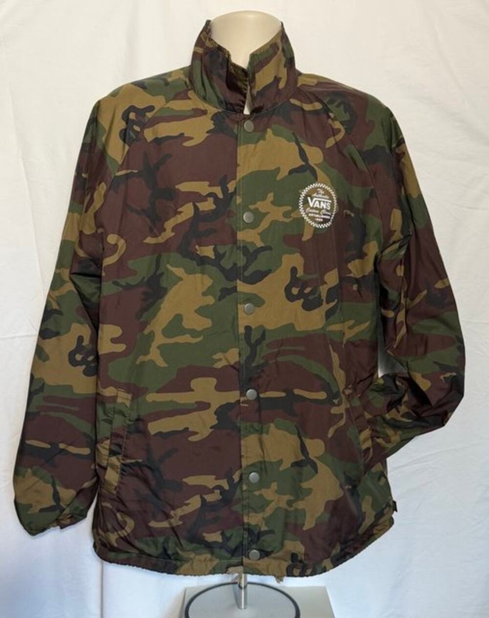 VANS "Torrey" Camo Coach Jacket Windbreaker Size XL Outdoor Skate Streetwear